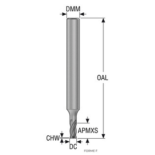 Jse514 - hélice variable, revêtue siron-a, chanfreinée